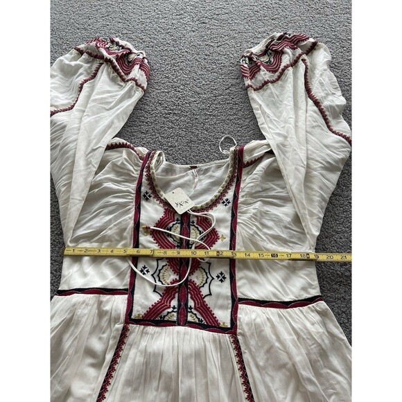 Free People Dress Maxi Women Boho Sweet Escape Long Sleeve Preppy Flowy Sz S NWT - Picture 10 of 13